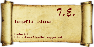 Tempfli Edina névjegykártya